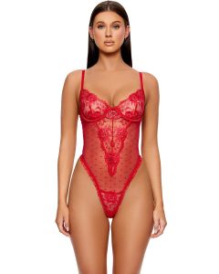 La Vie En Rose Metallic Embroidered Teddy