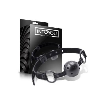 Adjustable Breathable Ball Gag Black Saphire