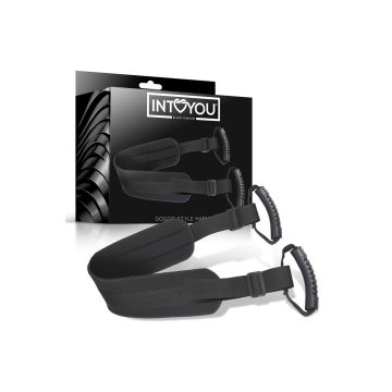Doggy Style Strap With Handles Black