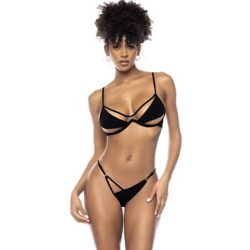 Sheer Mesh Contrast Bikini