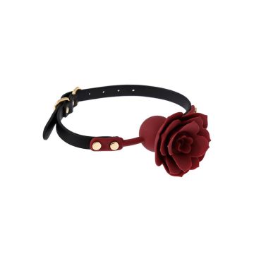 Elegant Rose Motif Silicone Ball Gag