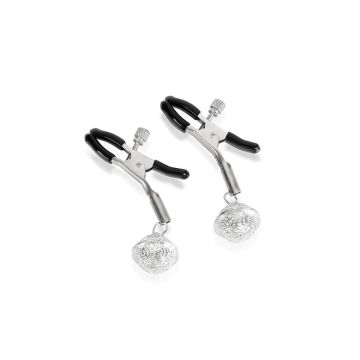 Silver Nipple Clamps With Bell