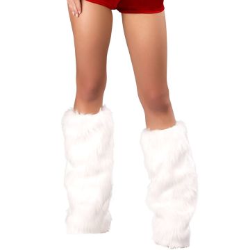 White Furry Leg Warmers